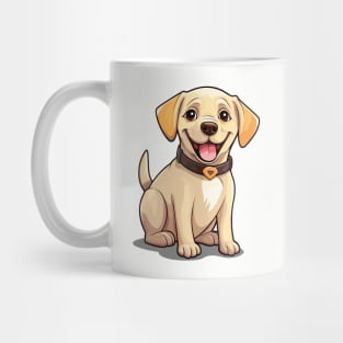 Cartoon Cute Kawaii Labrador Retriever Dog Mug